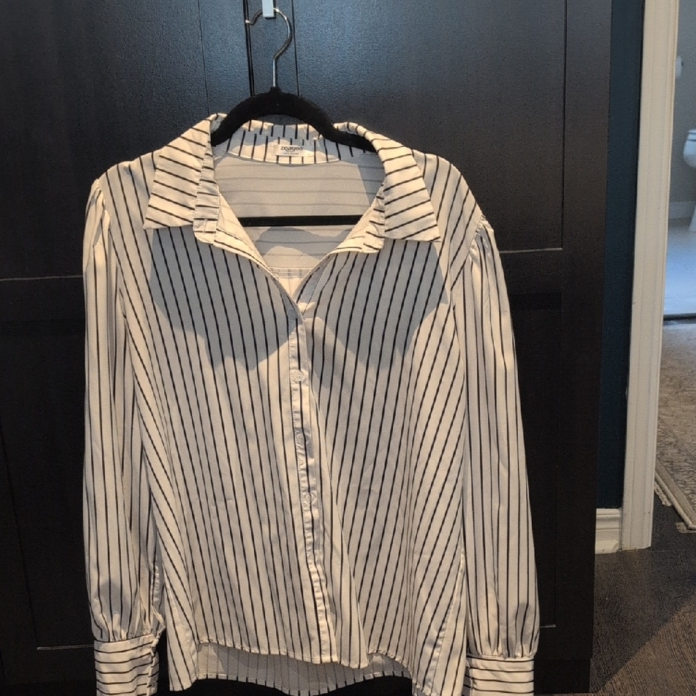 Striped Button-Up Shirt